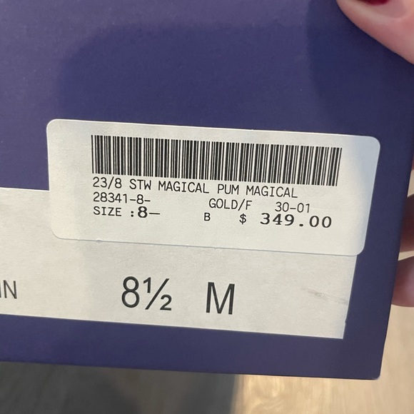 Stuart Weitzman gold and cream heels - Picture 2 of 4